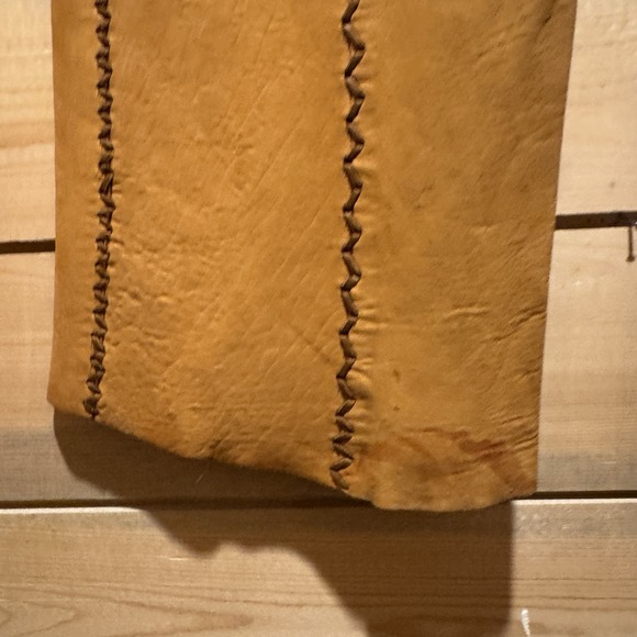 VTG 1970s North Beach Leather Whipstitch Leather Pants Ladies 7/8 - Picture 13 of 14